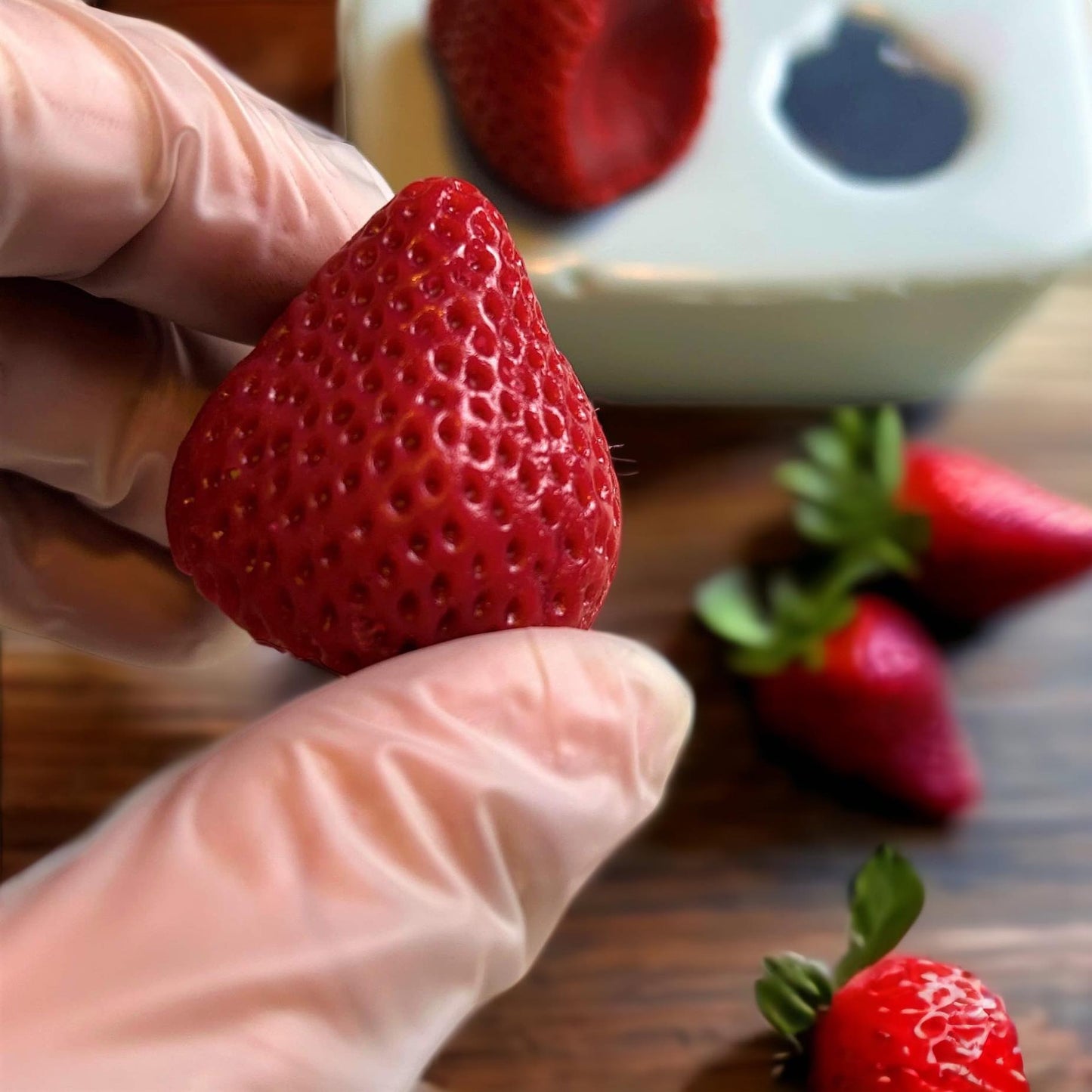 Silicone Mold - 4 Whole Strawberries