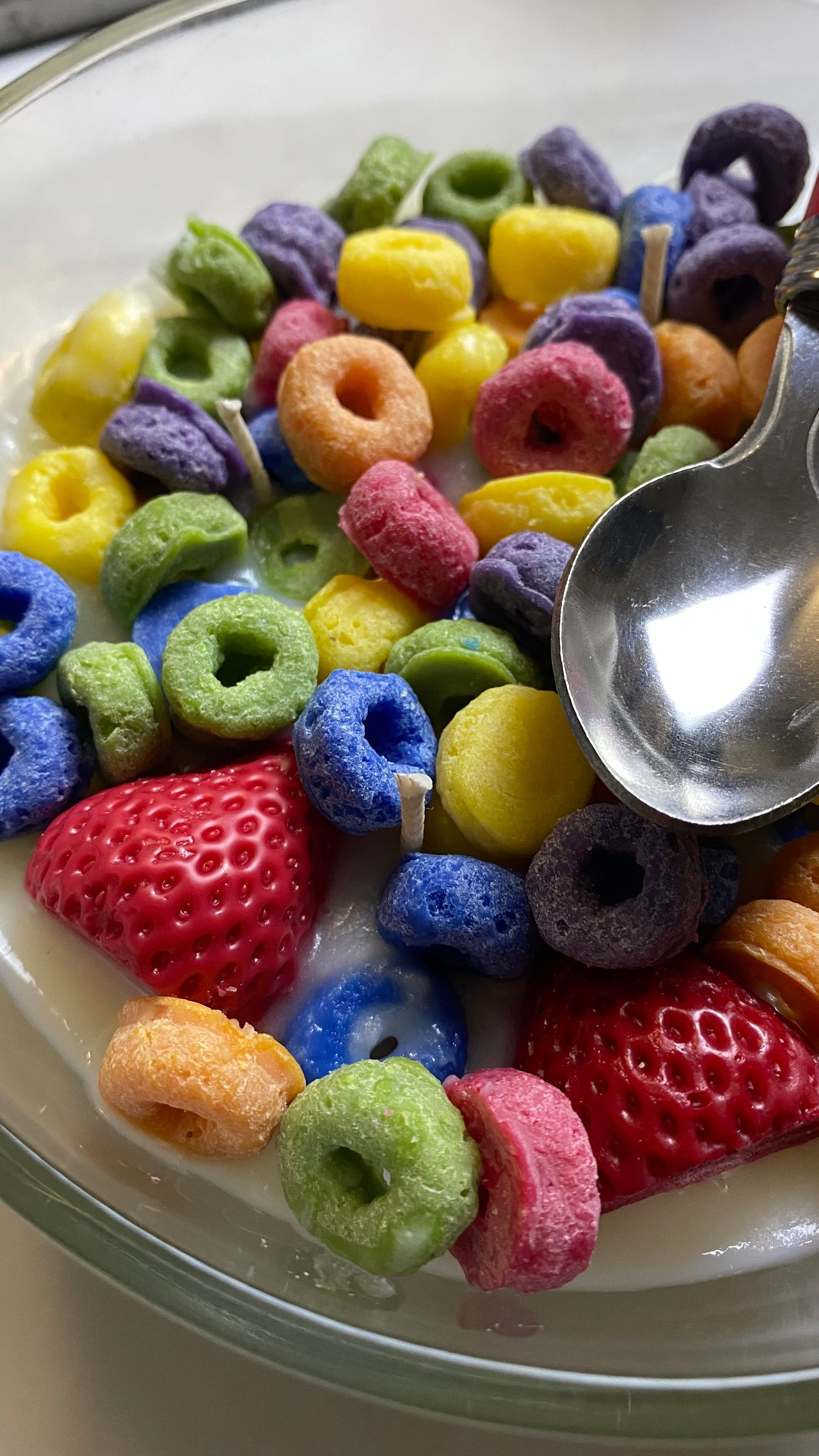 Fruit Loops Cereal Candle