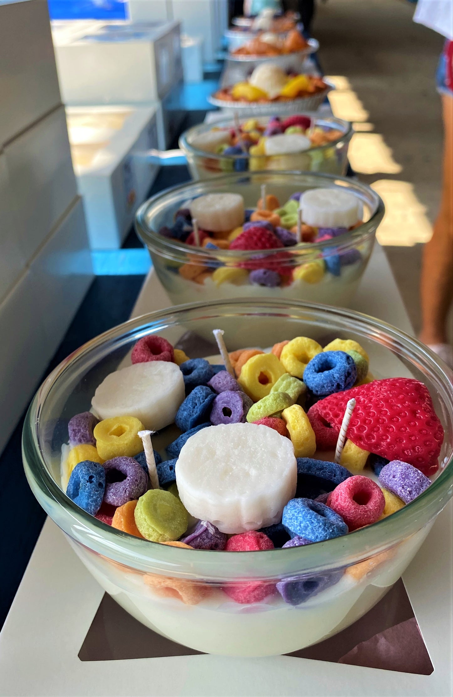 Fruit Loops Cereal Candle