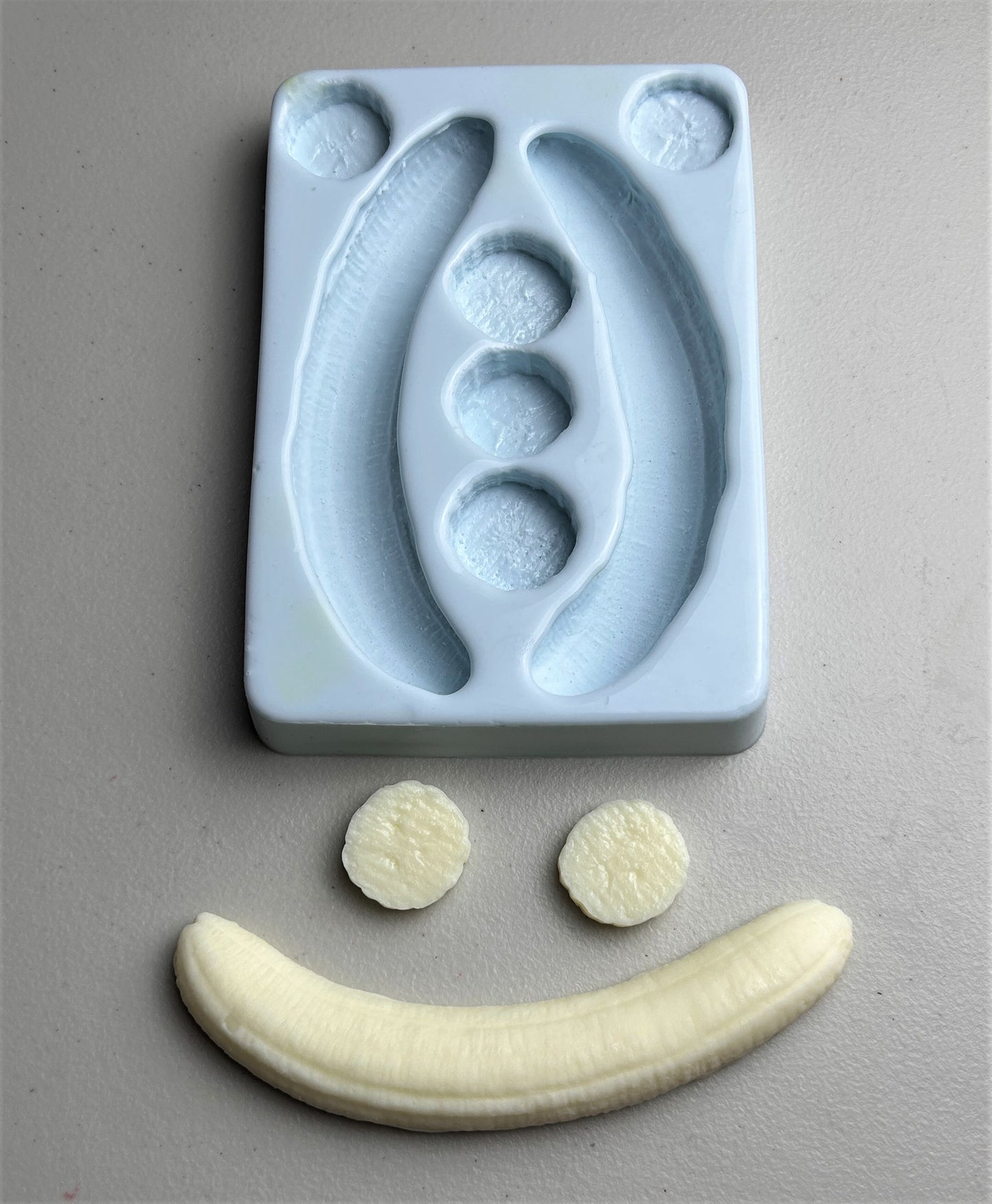 Silicone Mold - Banana halves and slices