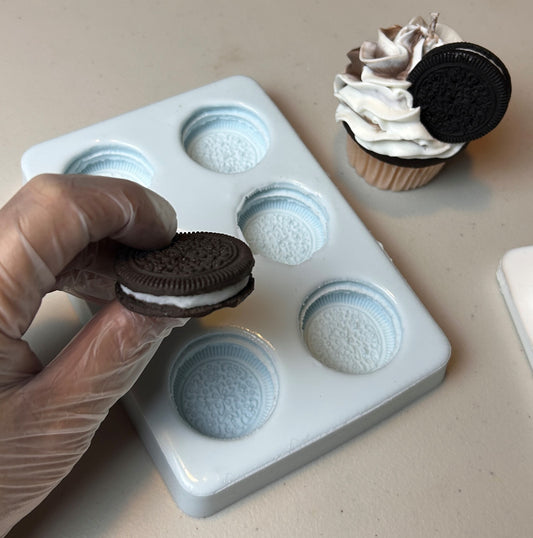 Silicone Mold - Oreo Type Cookies - 6 Cavity