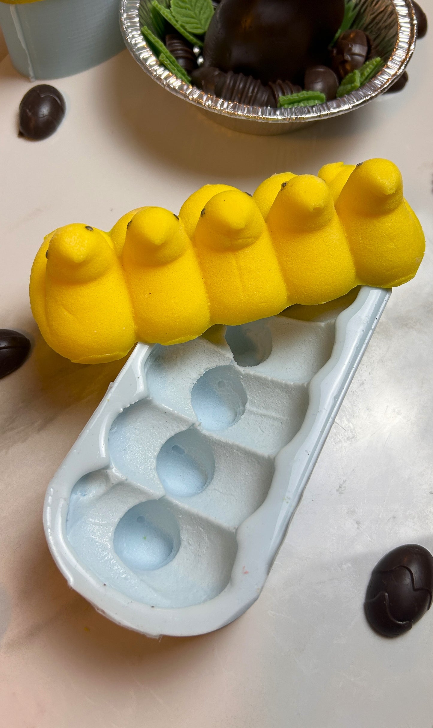 Silicone Mold - 5/4 Cavity Marshmallow Chicks / Bunnies