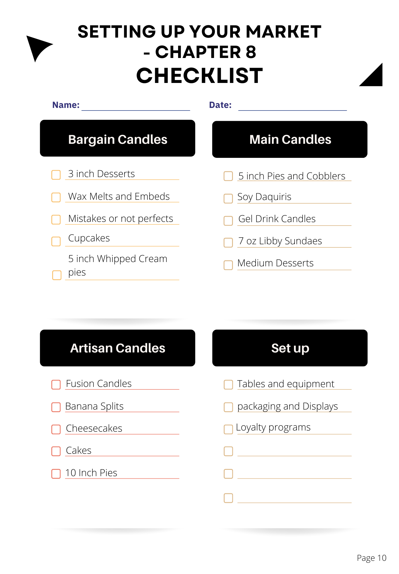 Dessert Candle Business Guide Book