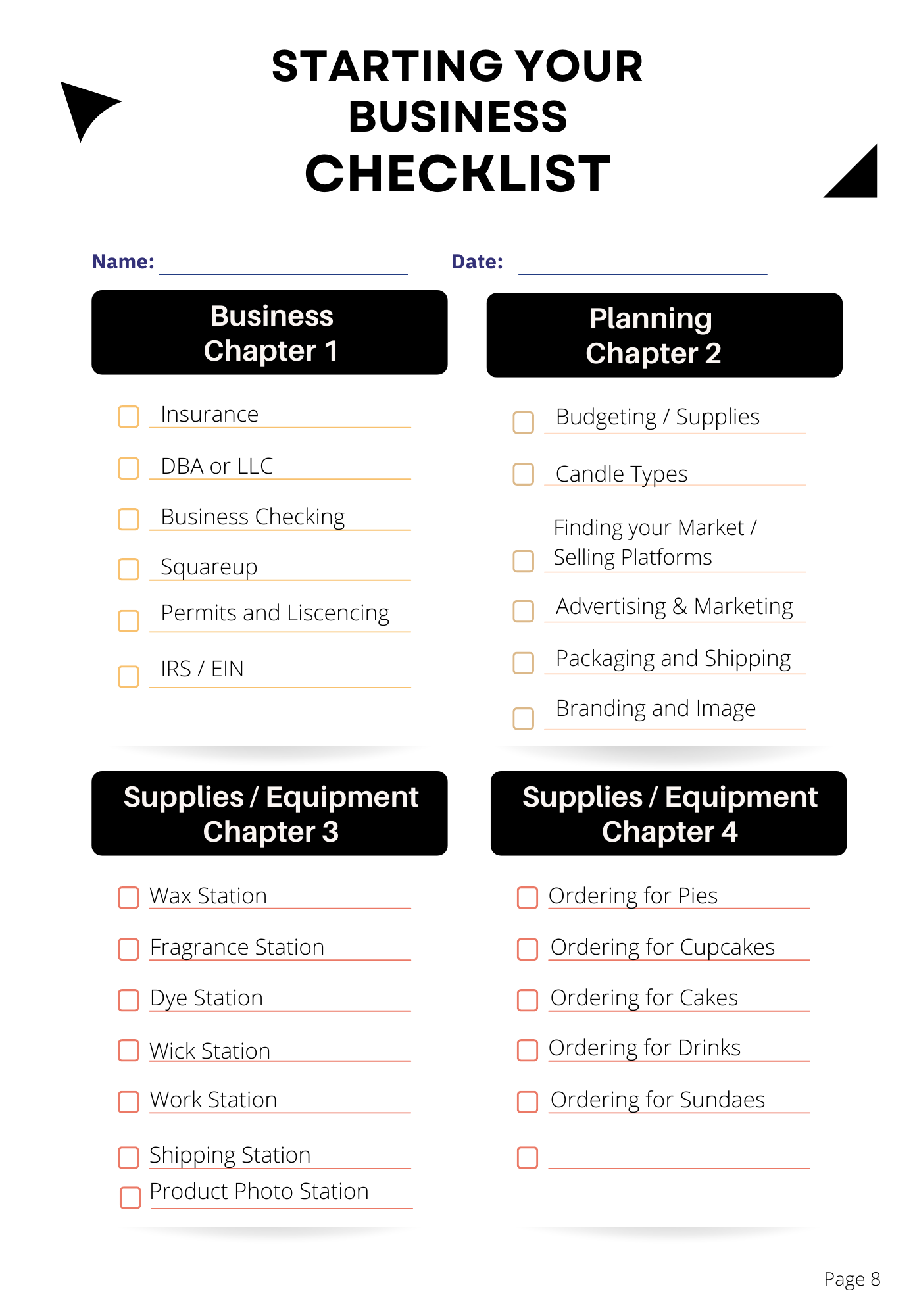 Dessert Candle Business Guide Book