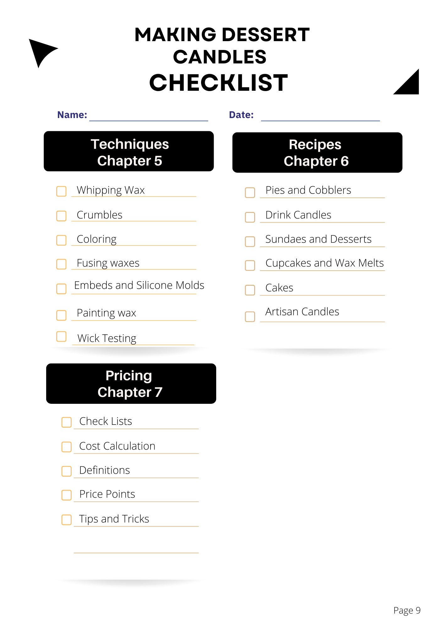 Dessert Candle Business Guide Book