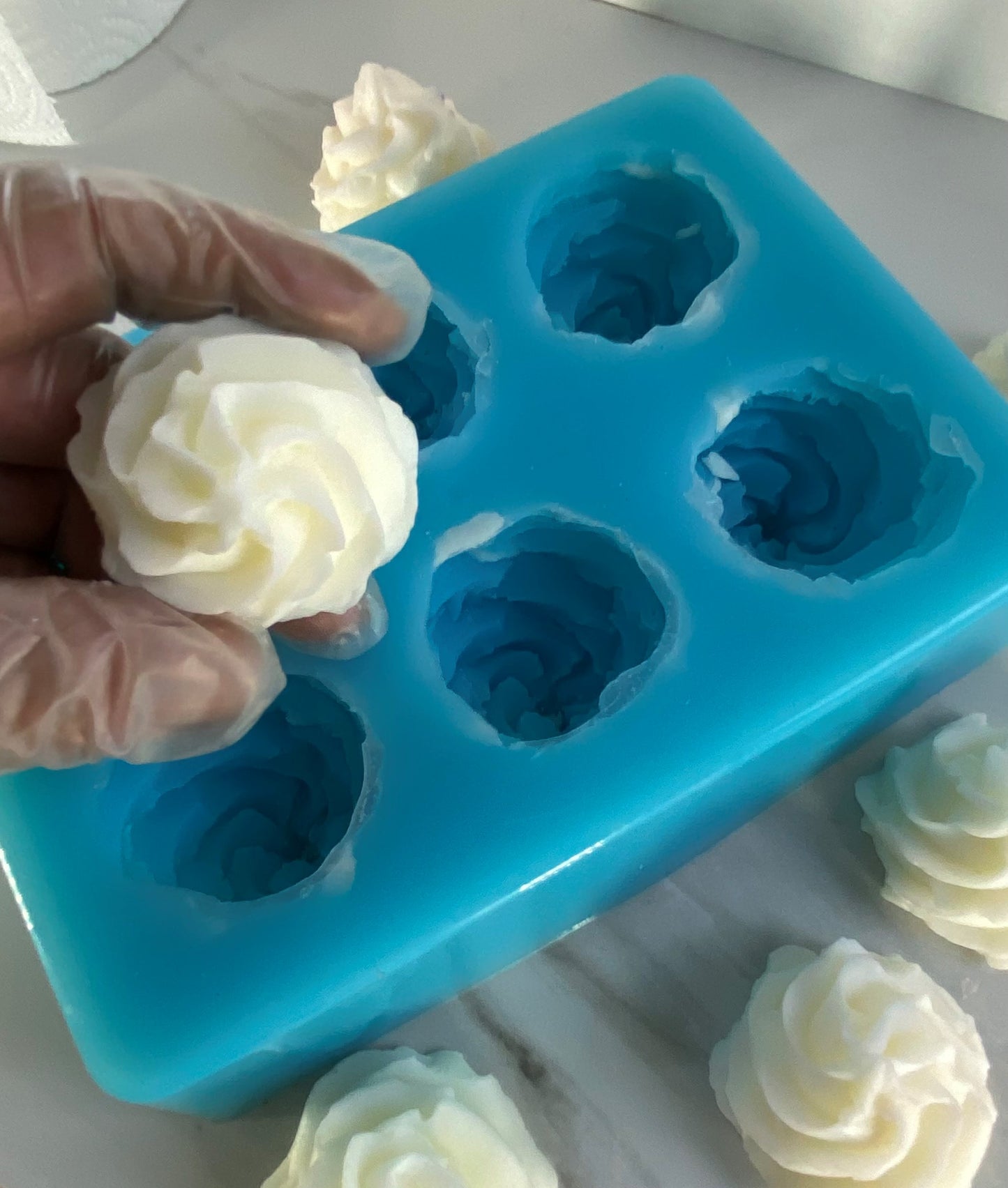 Silicone Mold - Whipped Cream Dollop - 6 Cavity