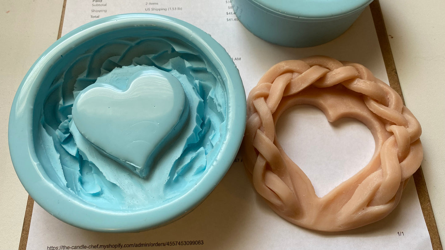 Silicone Mold - 4 Inch Heart Pie Crust - 1 Cavity