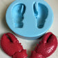 Silicone Mold - 2 Cavity Lobster Claws